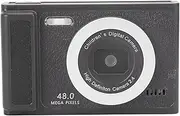Digital Camera for Photography Autofocus, 1080P 48MP Camera with 8X Zoom, Built in Fill Light 2.4 Inch Screen, 12 Photo and 9 Video Frames, Compact for Teens Girls Boys (Black)