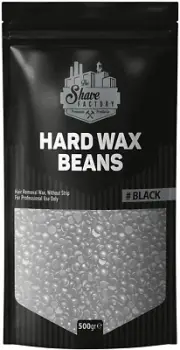 The Shave Factory Hard Wax Beans 500g Azulen Hot Wax Beads Hair Removal - Black