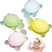 4Pcs Kids Soap, Little Turtle Shape Essential Oil Soap, 1.5x2x0.9" Cleansing Bath Cute Little Turtle Soaps for Washing Hands, Face