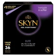 SKYN Elite Lubricated Non Latex Condoms, 36 Count..+