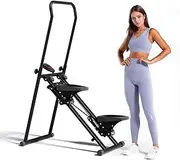 KAIGITE Stair Stepper for Home Gym, Folding Vertical Cardio Exercise Climber for Full Body Workout, Stair Climber with Adjustable Handlebar and Pedals for Women Men