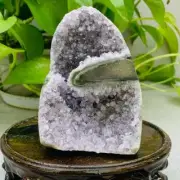 520g Natural Amethyst Geode Mineral Specimen Crystal Quartz Energy Decoration