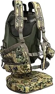 [WOLFHUNT] Turkey Vest with Seat Magnetic, Hunting Vest for Turkey with Game Bag Extensive Adjustability Multi-Function Pocket