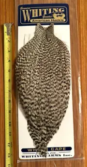 Whiting American Rooster Cape, Grizzly, Fly Tying