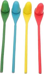 Toddmomy Indoor Games Egg and Spoon Relay Race Set 4 Pack Balance Toys Children's Educational Toys Water Games for Boys and Girls