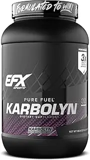 EFX Sports Karbolyn Fuel Complex Carbohydrate Post Workout & Pre Workout Powder Clinically Tested Intense Energy Supplement Shake,Grape, (4 LB 4.8 OZ)