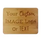 Custom Engraved Sushi Roll Sashimi Bamboo Cutting Serving Board Text Photos Logo