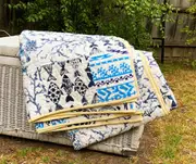 Linen Connections Patchwork Cotton Kantha Quilt Blanket Throw Bed Spread Rajai Doona Quilt Cover King Quilt Queen Quilt Doona Blanket