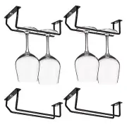 4 Pack 7 Inch Under Cabinet Wine Glass Rack Wine Glass Hanger Stemware Rack