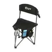 Extra Large Quick Folding Tripod Stool with Backrest Fishing Camping Chair
