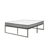 Advwin Single Size Bed Frame Metal and Mattress 16cm White