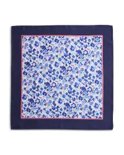 The Men's Store at Bloomingdale's Floral Bordered Silk Pocket Square - Exclusive