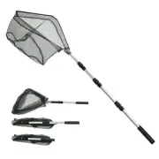 Fishing Landing Net with Aluminum Telescoping Pole 59" Long HandleRubber Coat...