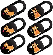 LALAFINA 6Pcs Self Adhesive Webcam Cover Slide for Laptop Phone Tablet Ultra Thin Design Easy One Finger Operation Prevents Spying Protects Privacy