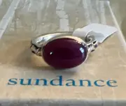 NWT Sundance Catalog Silver “Spooled Ruby Ring” Size 8 $168