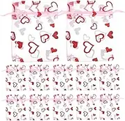 SEWACC Versatile Organza Favor Bags 50pcs Drawstring Pouches in Gauze for Wedding Party Baby Shower Decor
