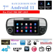 7'' Android 11 1 DIN Quad Core 2G+32GB Car Stereo Radio GPS For 2007-15 Fiat 500