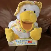 Chrisha Playful Plush 13" Duck Plush Hand Puppet Quacking Stuffed Animal