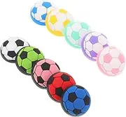 Gadpiparty 10Pcs Joystick Thumb Grips Soccer Design Caps Easy Install Silicone Joystick Protectors for Controllers Ergonomic Joystick Grip Button Caps for Enhanced Gaming Precision