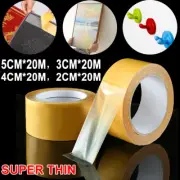 20M Strong Fixation Tape Heavy Duty Double Sided Adhesive Super Thin Translucent