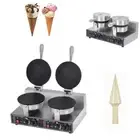 Commercial Ice Cream Egg Waffle Cone Maker Machine New Electric Stainless Steel