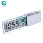 Mini Weather Station Digital Car Thermometer Electronic Clock Temperature Meter