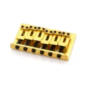 KD By AxLabs Hardtail Bridge - 3-Screw Mount, String-Through-Top - Satin Gold