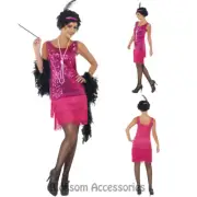 CL708 Funtime Flapper Ladies 1920s Roaring 20s Dress Costume Charleston Gatsby