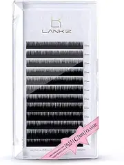 LANKIZ Eyelash Extensions Individual Lashes 0.15/0.20mm C/D Curl 8-15mm Mixed Premium Single &Classic Mink Lashes Professional Salon Use (8-15mm, C-0.15)