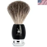 VIVO Black Resin Pure Badger Shaving Brush - Luxury Shave Brush for Men, Rich...