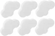 6pcs Children's Cabinet Knobs Door Handles Dresser Funky Drawer Pulls and Knobs Cabinet Hardware Pulls Fun Drawer Knobs Door Knobs Modern Drawer Pull Kitchen Handles Rubber White