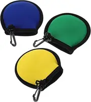 GAROZATION 3pcs Portable Golf Ball Washer Pouch with Hanging Hook Convenient Storage for Clean Balls Lightweight Golf Accessories for Men for Enhancing Your Game Experience