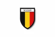 PATCH PATCHES EMBLEM IRON ON GLUE PRINT FLAG world crest belgium