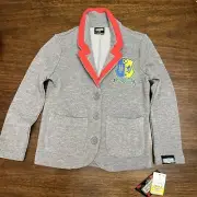 Girls' Astrid from Beetlejuice School Blazer - Charcoal Gray Size XS 4/5