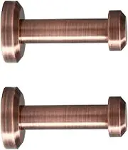 uxcell 2pcs Wall Hook Copper Wall Mounted 1.8 Inch Hooks Bag Coat Towel Bathroom Robe Hanger w Screws Copper Tone
