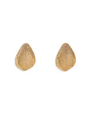 Cult Gaia Erin Pave Drop Earrings in Gold Tone