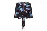 Girls On Film Womens/Ladies Lio Floral Tie Blouse (Black) (10 UK)