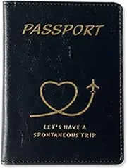 [CHUAN boutique] Gold-Stamped Leather Passport Bag Hand-Sewn PU Passport Holder Passport Cover Leather Passport Holder for Frequent Flyers