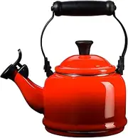 [Le Creuset] Enamel On Steel Demi Tea Kettle, 1.25 qt., Cerise
