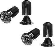 uxcell 2Pair Bar End Plugs Aluminum Handlebar End Caps Bike Plugs 0.7oz Expanding Locking for MTB Road BMX Fixed Gear Bike, Black