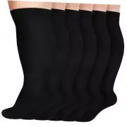 6 Pairs 20-30 Mmhg Plus Size Compression Socks Extra Wide Calf 4X-Large