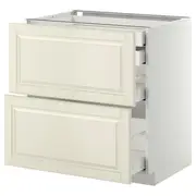 METOD / MAXIMERA base cb 2 frnts/2 low/1 md/1 hi drw, white/Bodbyn off-white, 80x60x80 cm