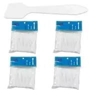 400pcs Pana Angled High Quality Cosmetic Makeup Plastic Spatula Scoop - White