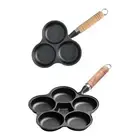 Egg Frying Pan Skillet Even Heating Cast Iron Easy Clean Cooker Multipurpose