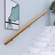 1-15ft Handrails, Indoor Staircase Handrail Bannister for Concrete Steps or Wooden Stairs Wall Mount Decking Stair Railing with Stainless Steel Brackets Grab Rail(14ft/420cm)