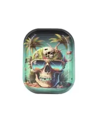 Decorative Remote Side Friendly Skull Tray Decoration Metal Snack