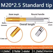 1PCS M20*2.5 Standard tip Titanium plated tap stainless steelwit hcobalt helix