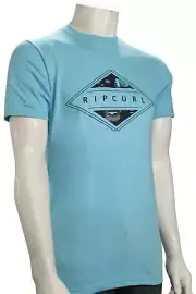 Rip Curl Sender Premium T-Shirt - Light Blue Heather - New