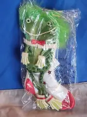 DEPT 56 KRINKLES 8" MINI STOCKING Ornament Frog Patience Brewster New