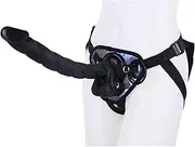 XIONGHAO 32cm Strap On Dildo Silicone Strap-On Penis for Women Extra Long Anal Dildo with Strong Suction Cup Removable Strap-On Dildos for Men Couples BDSM Masturbator Toy Sex Set(D Black)